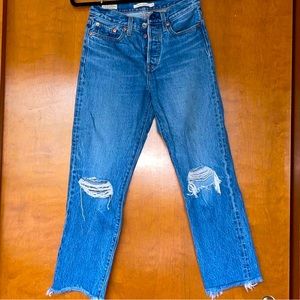 Levi's Blue Distressed Women Jeans